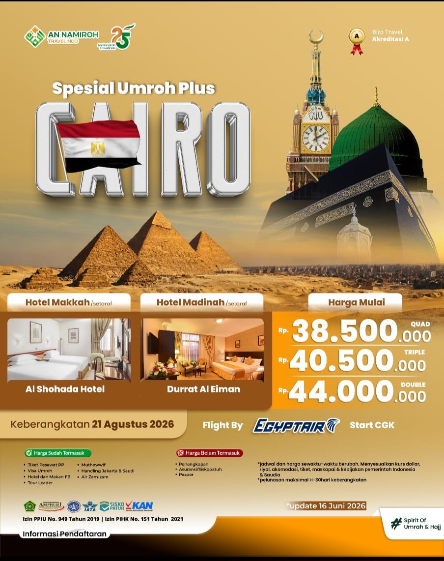 Spesial Umroh Plus Cairo