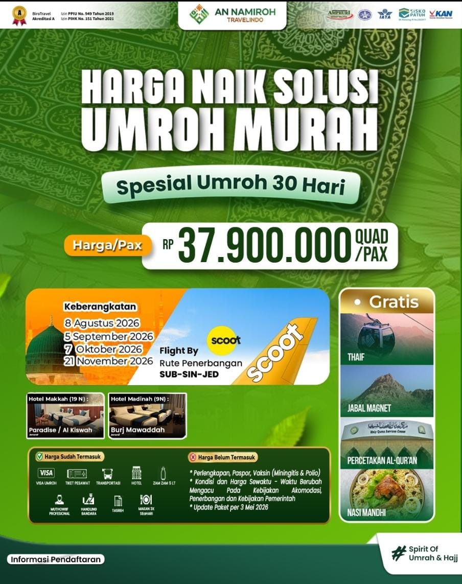 Umroh Murah 30 Hari