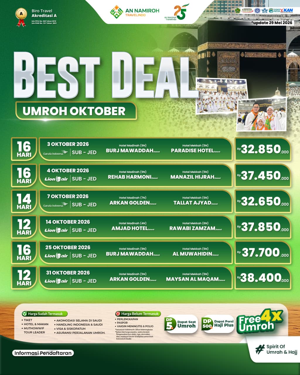 Umroh Best Deal Oktober